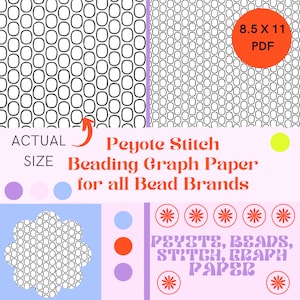 Brick Stitch Graph Paper, Earring Graph Paper, Seed Bead Graph Paper ...