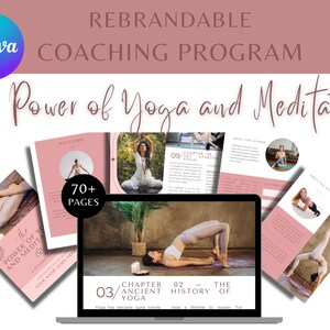 Done For You Yoga for Beginners Brandable Coaching Program, Workbook, eBook | Content for Health Coaches, Yoga, Wellness, Meditation Coach