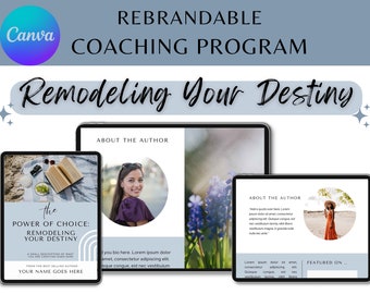 Hecho para usted Remodele su programa de entrenamiento de marca Destiny, libro de trabajo, libro electrónico/contenido para entrenadores de vida, visualización, meta, entrenador de meditación