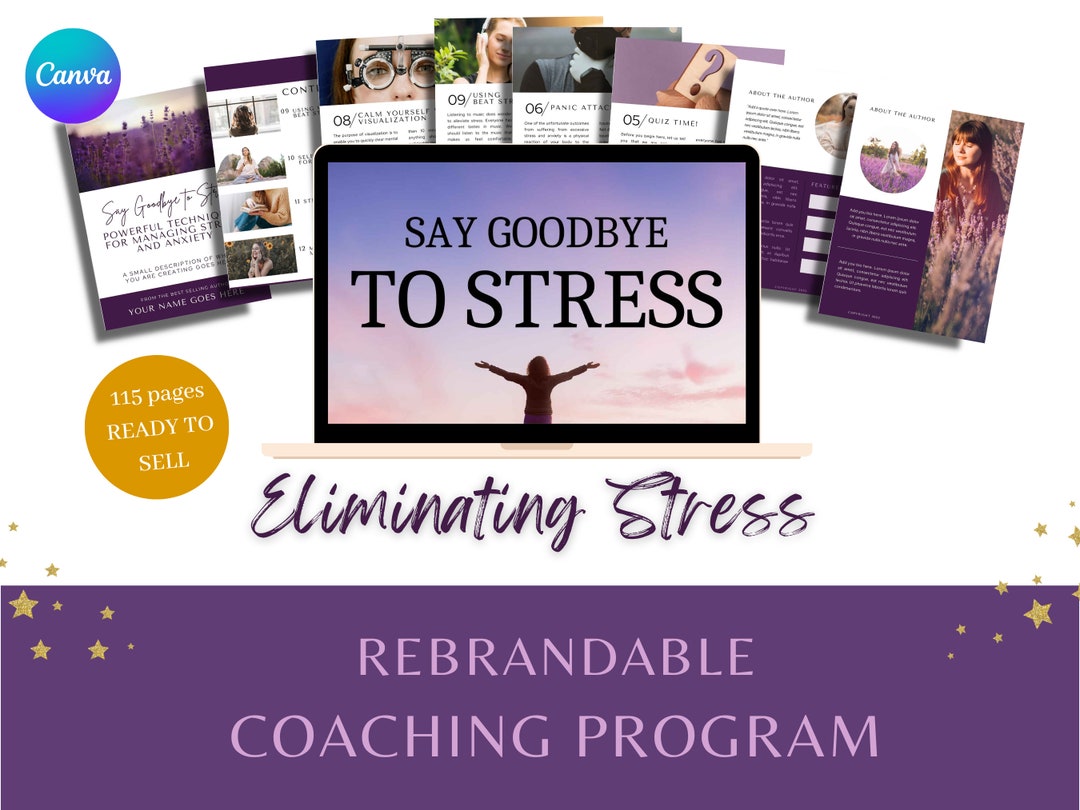 Say Goodbye to Stress & Anxiety Done for You Canva Ebook Template ...