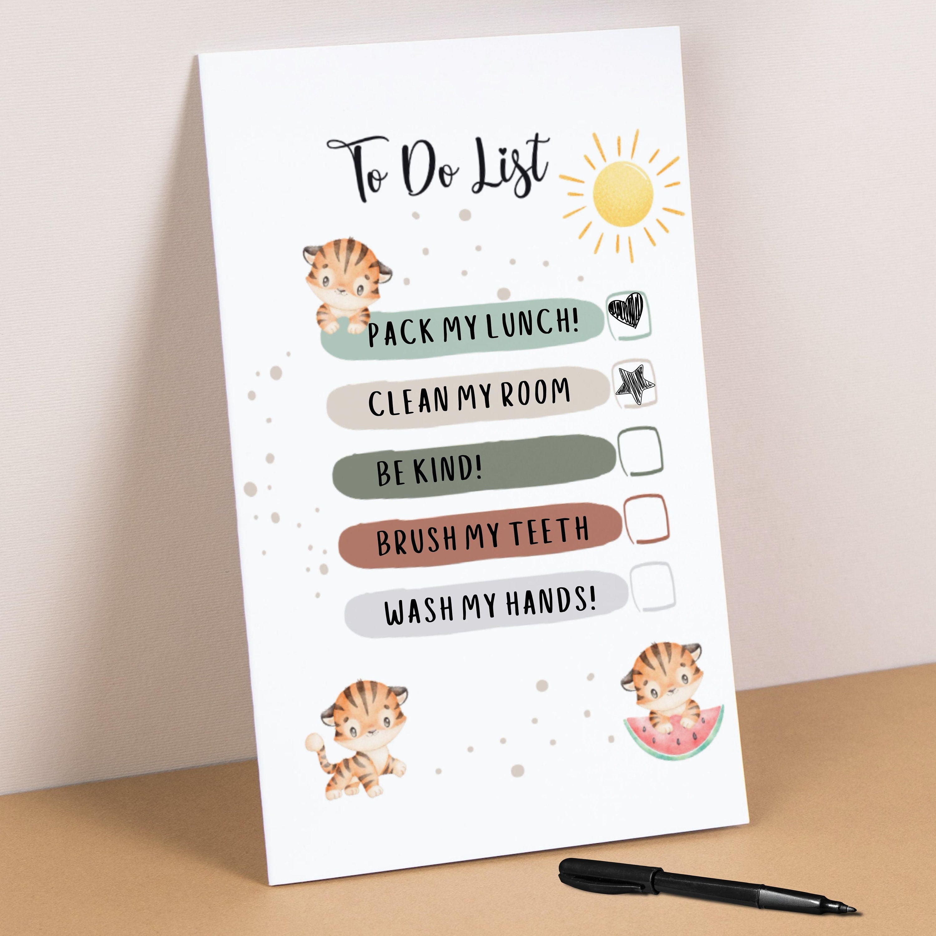 Printable Kids to Do List | Kids Routine Printable | Safari Animal To ...