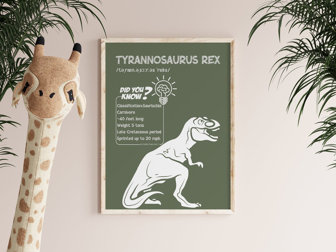 Kinder Dinosaurier Wandkunst, T-Rex Wandkunst druckbare, Dinosaurier