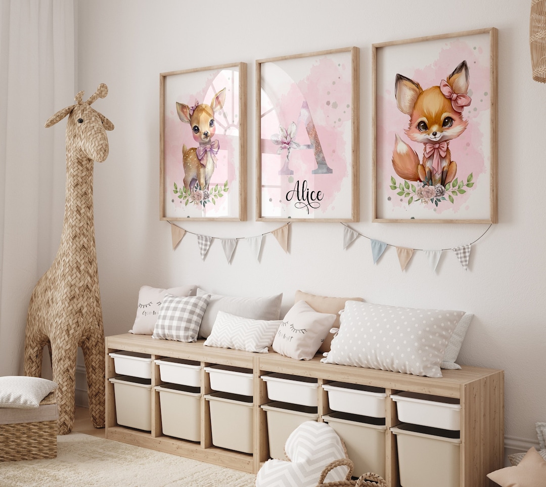 Custom Nursery Wall Art Girl Printable Personalized Girls Name Sign