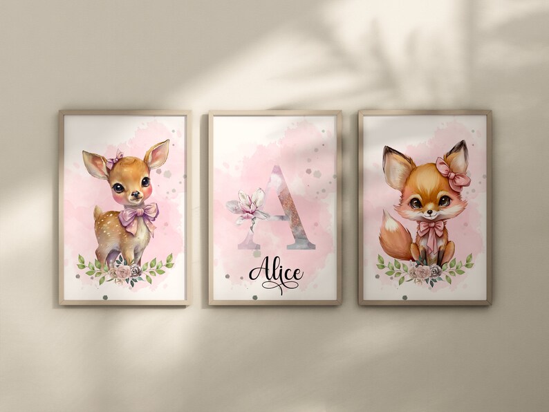 Custom Nursery Wall Art Girl Printable Personalized Girls Name Sign