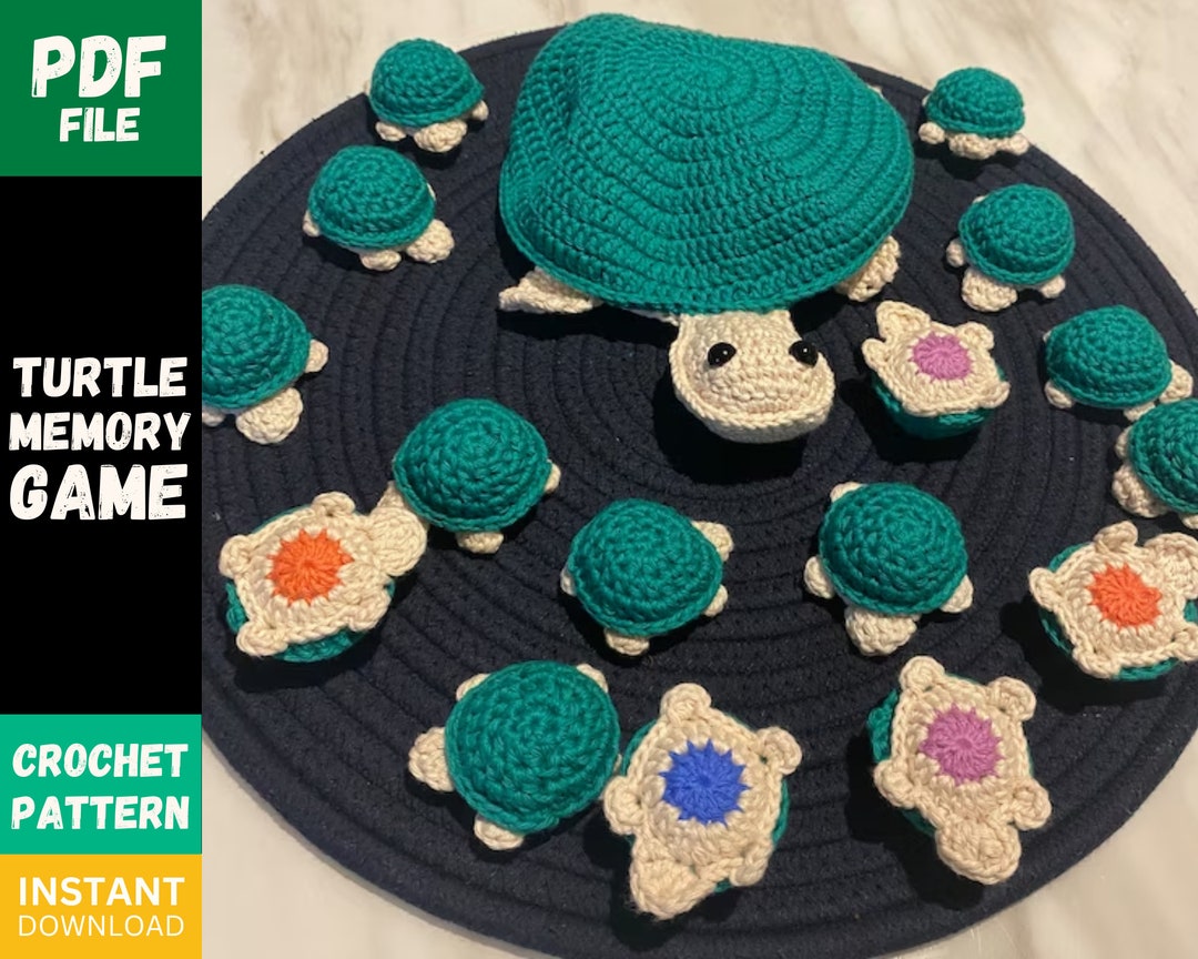 Turtle Memory Game Crochet Pattern Full Guide Instant Download Etsy