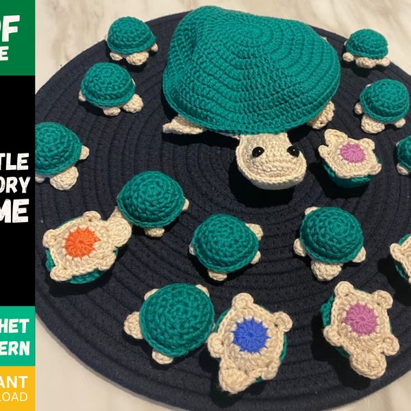 Turtle Memory Game Crochet Pattern - Full Guide - Instant Download