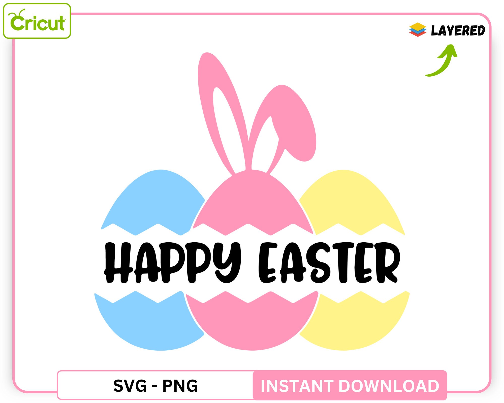 Happy Easter SVG Easter Cut File for Cricut Silhouette Etsy UK