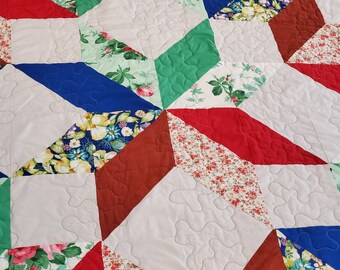 Wildflower Garden, a queen-sized Carpenter Star quilt