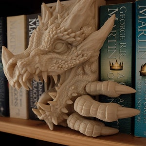 Dragon Book Nook, 3d Printed Fantasy Book Shelf Décor and Bookends