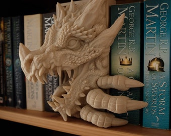 Drachen Buchecke, 3D gedruckte Fantasy Bücherregal Dekor und Buchstützen