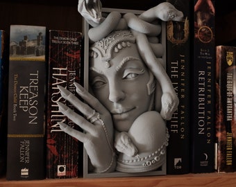 Medusa Bücherecke, 3D gedruckte Fantasy Buch Regal Dekor und Buchstützen