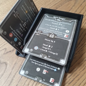 Suporte de Deck Minimal, com bandeja de descarte e bandeja perdida. Perfeito para Gloomhaven, Frosthaven e muitos mais!