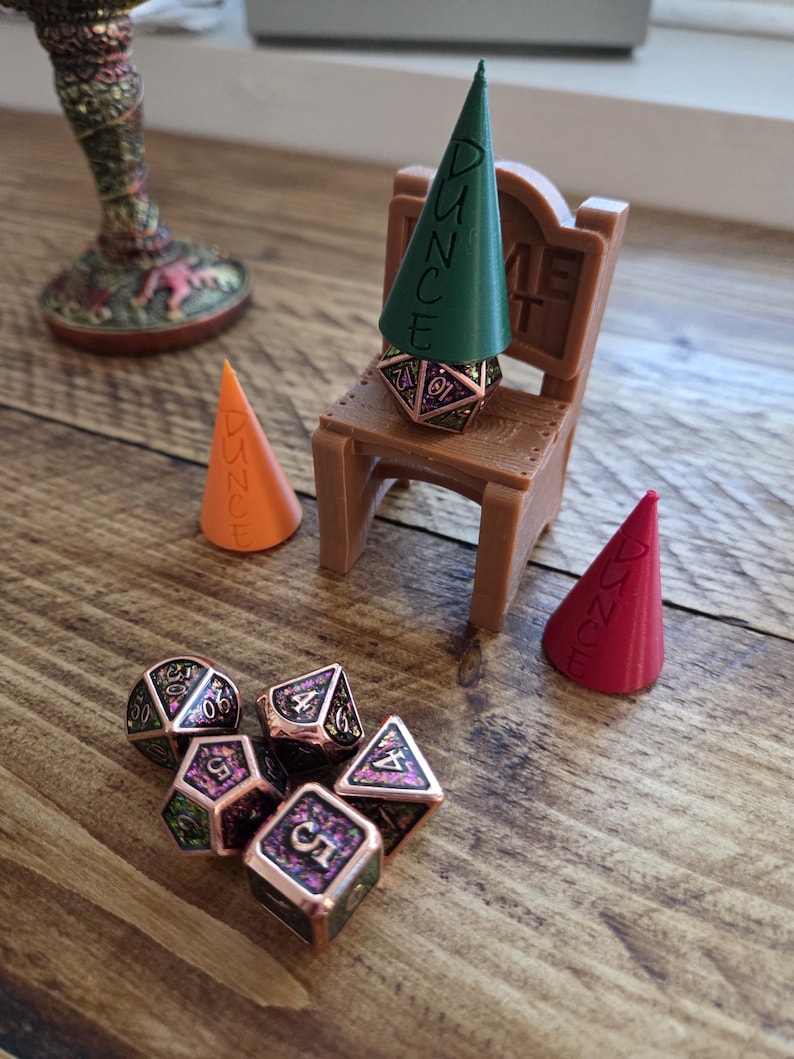 Dice Jail Chair, 3D Printed D20 Dunce Cap Time-out Seat - Etsy Canada
