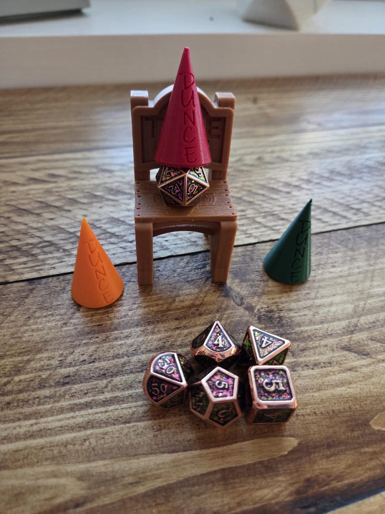 Dice Jail Chair, 3D Printed D20 Dunce Cap Time-out Seat - Etsy Canada