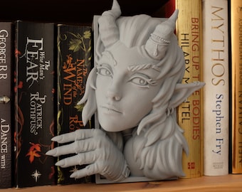 Tiefling Book Nook, D&D Inspired 3D Printed Fantasy Bookend