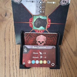 Suporte para deck de habilidades do monstro de Gloomhaven | Organizador de armazenamento de cartão impresso em 3D - compatível com Frosthaven e Jaws Of The Lion