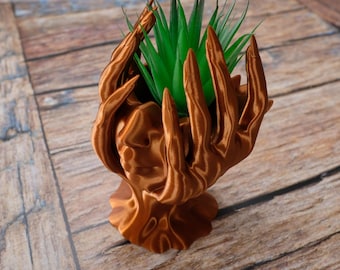 Mystic Hands Planter, 3D Gedrucktes Gesicht und Hände Sukkulenten Topf