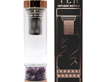 Crystal Glass Tea Infuser Bottle - Various Styles