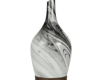Luxury Glass Aroma Diffuser – Abstract Grey Ultrasonic Essential Oil Atomiser
