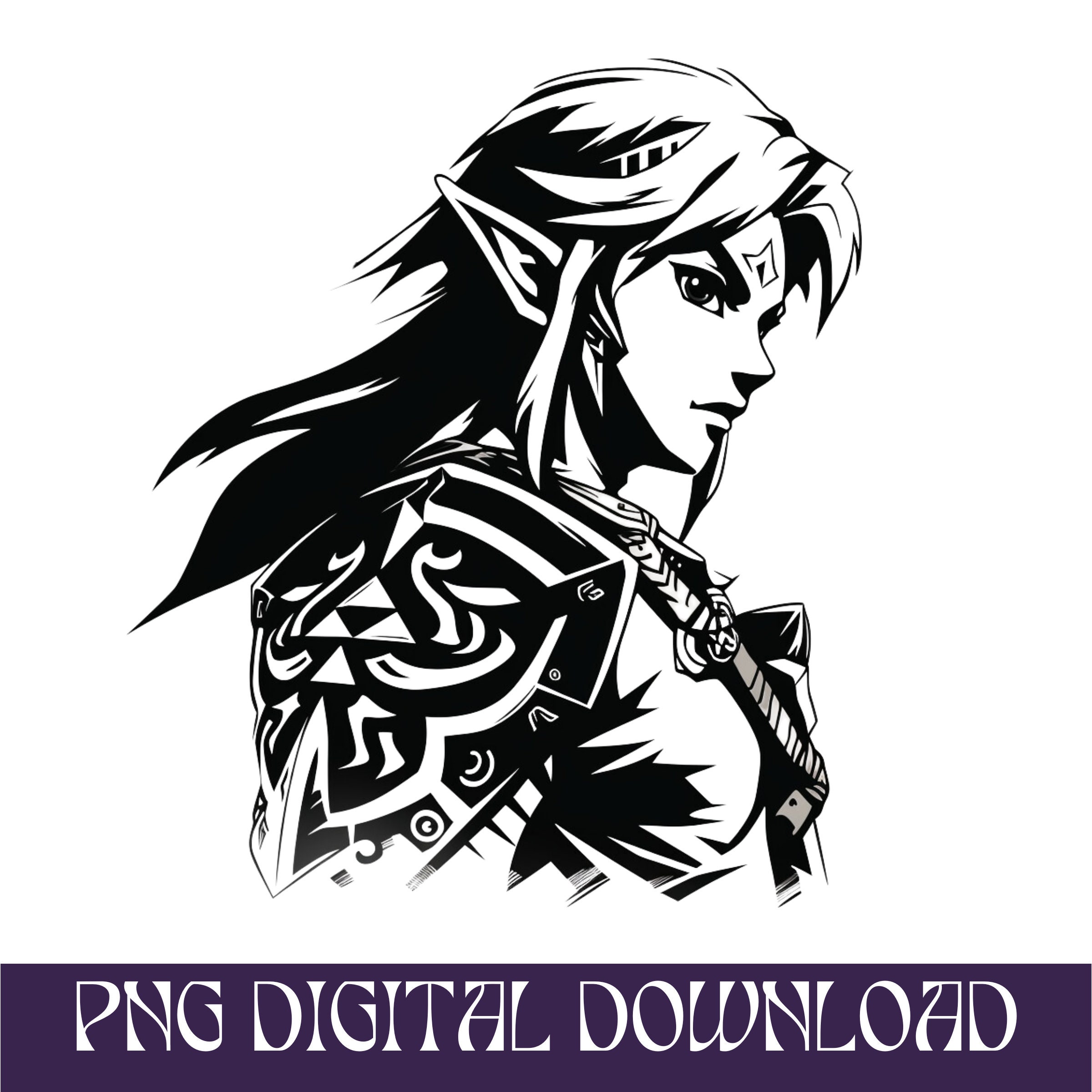 🏹 Zelda Hooded Link  Legendary Hero PNG Sticker Download