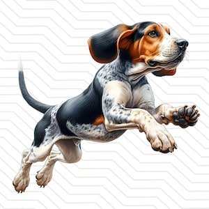 Treeing Walker Coonhound png | raccoon hunt png | Walker Dog art | Hunting Dog Sublimation Design | Hunting dog png | leaping dog png