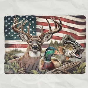 Bandera estadounidense de EE. UU. Cabeza de ciervo png, Caza de ciervos PNG, Sublimación de ciervos, Pesca de lubina PNG, Caza patriótica, Buck png, Caza de patos png,