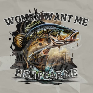 Las mujeres me quieren pescado me temen png / Diseño de pesca vintage Pesca divertida png, meme png, png sarcástico, camisa de pesca de hombres png