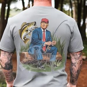 pesca trump png sublimación de pesca de trump pesca de lubina png trump pesca divertida png archivo de impresión de ropa para camisetas suéteres tazas gorras