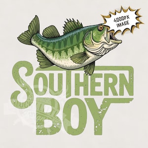 Southern boy Bass png | Vismuts png, zuidelijke sublimatie visshirtontwerp voor jongens, transparante achtergrondafbeelding afdrukbestand 4 heren en kinderen