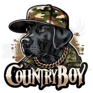 Menino Country png | Labrador Preto png | camisa de cachorro de caça png | Design exterior para meninos | design de caça para crianças | design de sublimação de caça ao pato