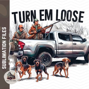Turn 'em losse jachthond PNG | Digitale download | wasbeer jacht sublimatie PNG | Jachthond PNG | Zwijnenjacht Sublimatie Truck png