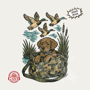 cute hunting png | brown Labrador hunting dog png Camo Hunting Sublimation image file download for apparel men boys dads