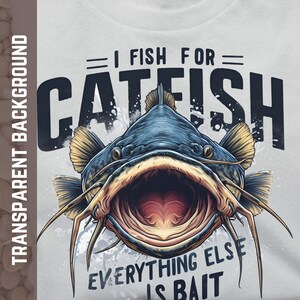 Funny Catfish Fishing PNG: Sublimation Design (digital Download) - Etsy