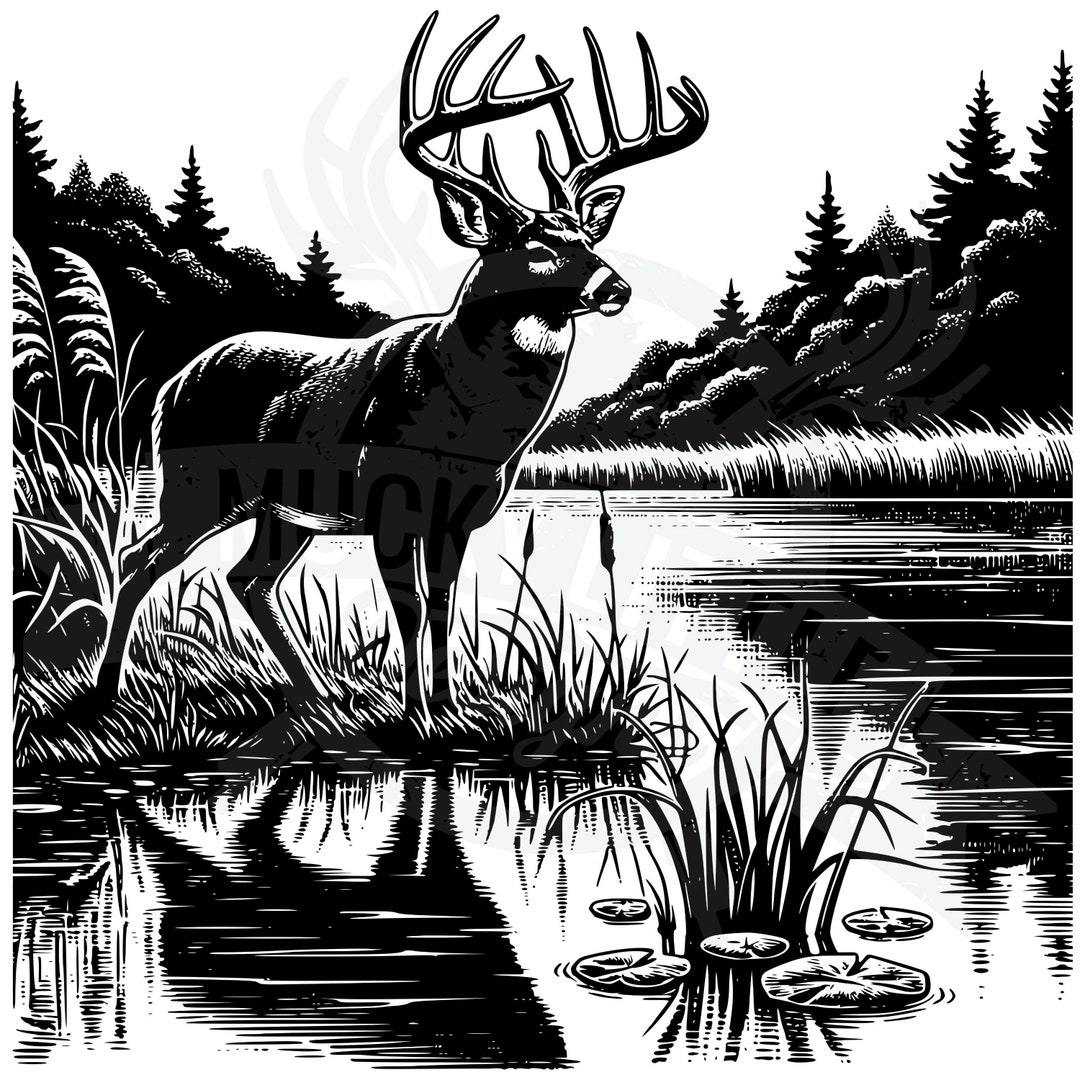 deer-by-lake-svg-whitetail-deer-svg-big-buck-svg-american-hunting-svg