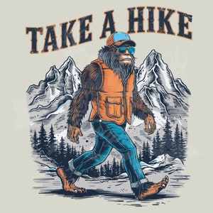 Haz una caminata PNG / Humor al aire libre PNG / Humor de campamento PNG / Cita divertida PNG / Sublimación de Bigfoot / Snarky PNG sarcástico PNG