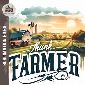Thank a Farmer png | Farming Sublimation Design PNG Tractor shirt design patriotic tractor farmer Farming Shirt Design png | Farm Life png