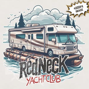 Club náutico Redneck PNG, divertida camiseta de lago PNG, diseño de sublimación de verano para hombres y mujeres, archivo de impresión de imagen de 300 ppp, descarga instantánea