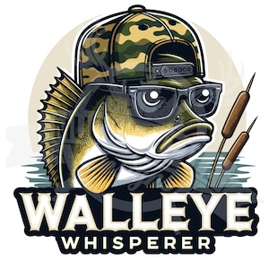 Walleye Angeln png | springender Zander png | Lustiges Walleye Shirt Design | Walley Becher Design |Zander Angeln Kappe png | Walleye Whisperer png