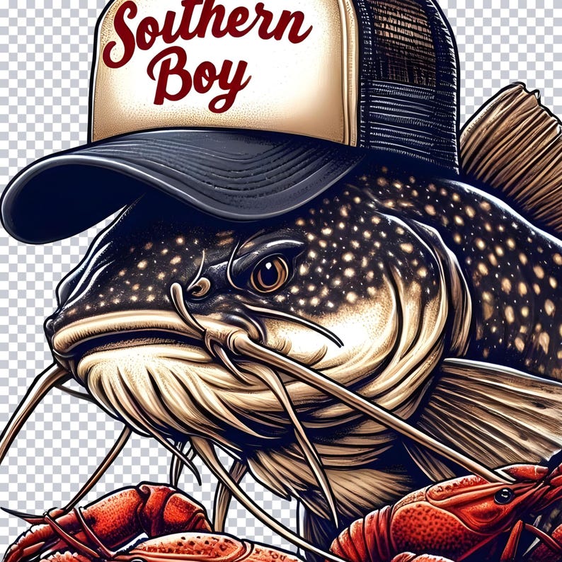 Southern Boy Png Funny Catfish Png Fishing Sublimation Catfish Tumbler