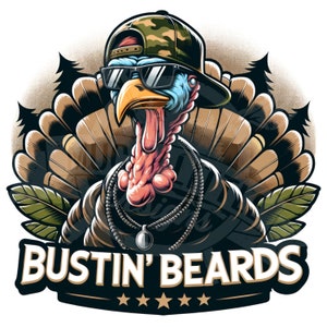Bustin' Beards png | Caça ao peru png | Sublimação de caça ao peru | Design de camisa de caça ao peru | Design de camisa de peru engraçado