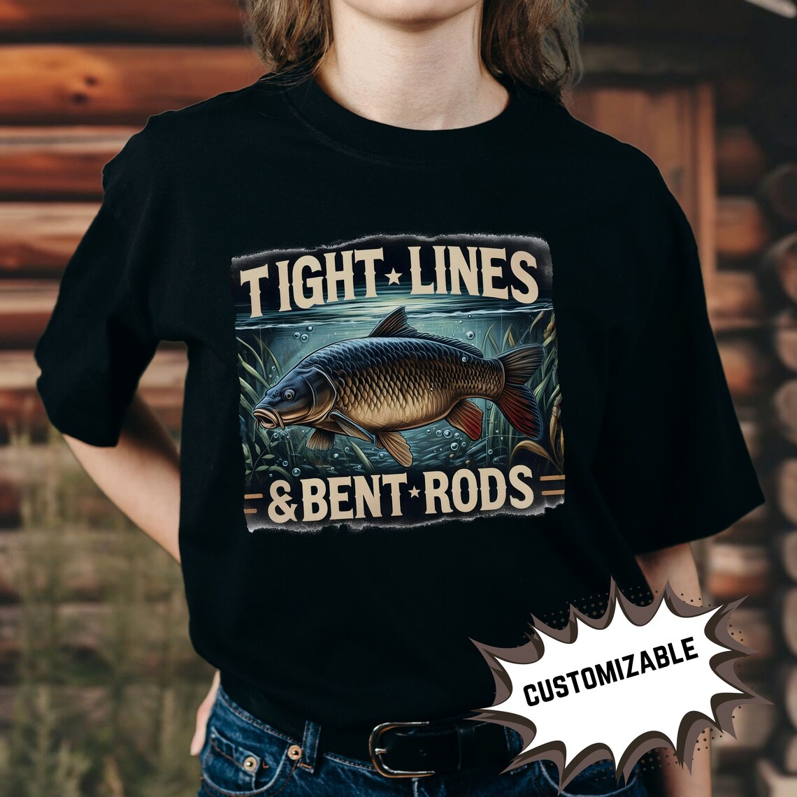 Carp Fishing PNG: Tight Lines & Bent Rods Sublimation Design (digital ...
