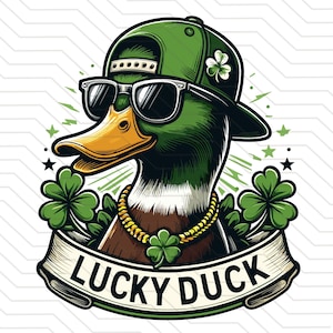 Lucky Duck PNG svg | Duck St Patricks Day PNG | St Patricks Shirt Design PNG | St Patricks Sublimation | Kids St Patricks png |