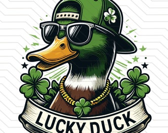 Lucky Duck PNG svg | Duck St Patricks Day PNG | St Patricks Shirt Design PNG | St Patricks Sublimation | Kids St Patricks png |