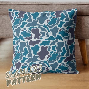 Blauw grijs camouflage naadloos patroon png watercamouflageontwerp. 300 dpi 4000 px vierkant naadloos jachtontwerp old school camouflagepatroon sublimatie
