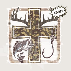 Camo cross png chasse et pêche sublimer la pêche à l'achigan conception de chemise de chasse pour le fichier image de conception religieuse de vêtements