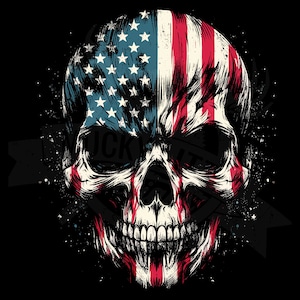Skull Usa Flag png | USA FLAG Human skull png Digital Download | skeleton Sublimation PNG | memorial day png | Amercian flag skull design