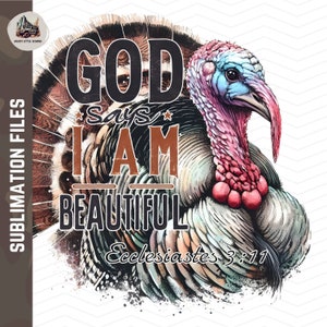 Dieu dit que je suis png | Sublimation belle affirmation | Design agricole par sublimation PNG | Sublimation de chasse png | Référence biblique png