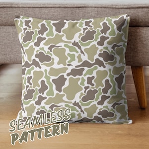 Diseño de camuflaje de caza de patos con patrón sin costuras de camuflaje antiguo PNG. Diseño de camuflaje de caza sin costuras cuadrado de 300 ppp y 4000 px, patrón de camuflaje de la vieja escuela por sublimación