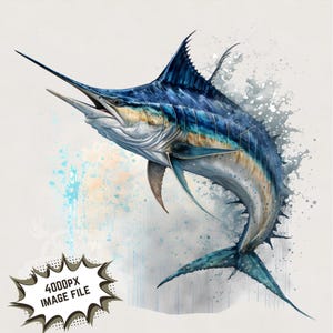 Jumping Marlin png Marlin png deep sea fishing Sublimation design transparent background clipart dtg dtf print files sea fisherman  tumbler