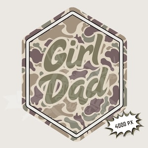Girl Dad Camo Design: Sublimation PNG (Digital Download)